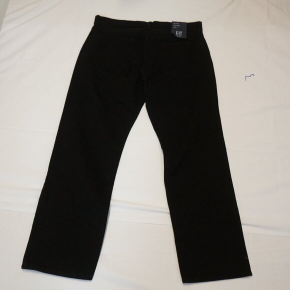 GAP Jeans Mens 34x28 Washed Black Straight Taper Denim Casual - Picture 6 of 7